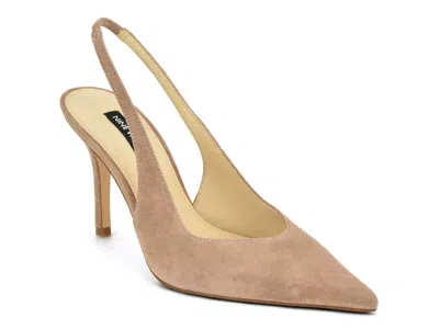 Nine West Gerts Slingback Pointed Toe Pump In Brown