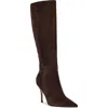 Nine West Wnricky-wc Womens Solid Leather Knee-high Boots In Brown