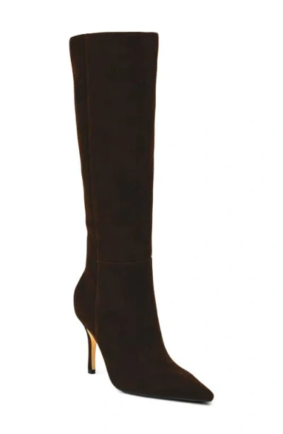 Nine West Gerty Wide Calf Knee High Boot In Brown