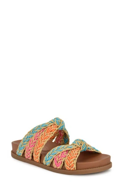 Nine West Gilma Slide Sandal In Orange