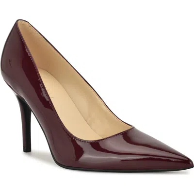 Nine West Gines Pointed Toe Pump In Burgundy