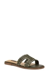 Nine West Giny Slide Sandal In Green