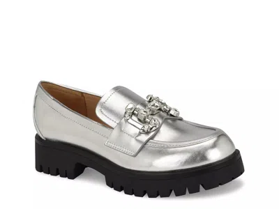 Nine West Glammy Loafer In Silver