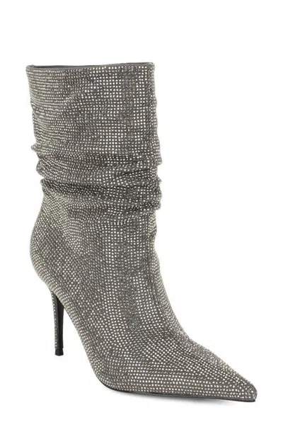 Nine West Glamsta Crystal Embellished Bootie In Silver