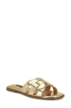 Nine West Glorie Slide Sandal In Gold