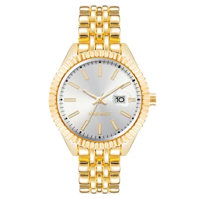 Nine West Gold Metal Dress Watch