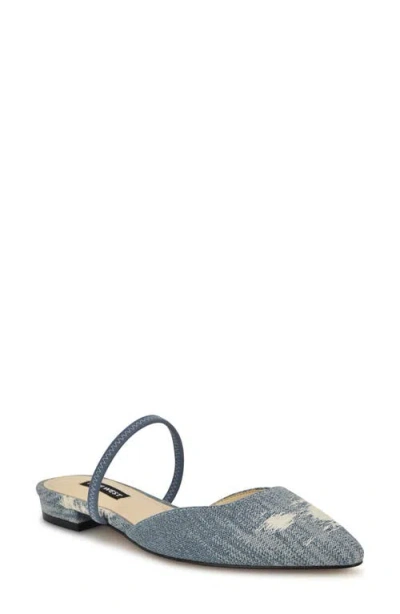 Nine West Gorga Mule In Light Blue