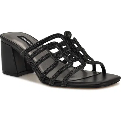 Nine West Grassa Slide Sandal In Black