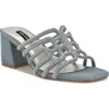 Nine West Grassa Slide Sandal In Light Blue