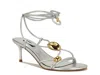 Nine West Greska Ankle Wrap Sandal In Silver