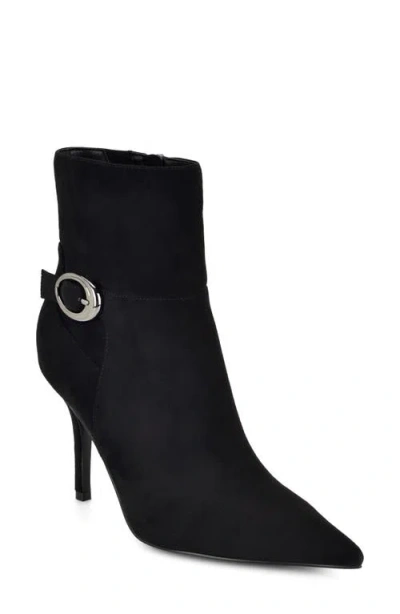 Nine West Gretzy Buckle Embellished Bootie In Black