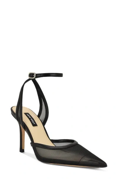 Nine West Gullia Ankle Strap Pump In Black