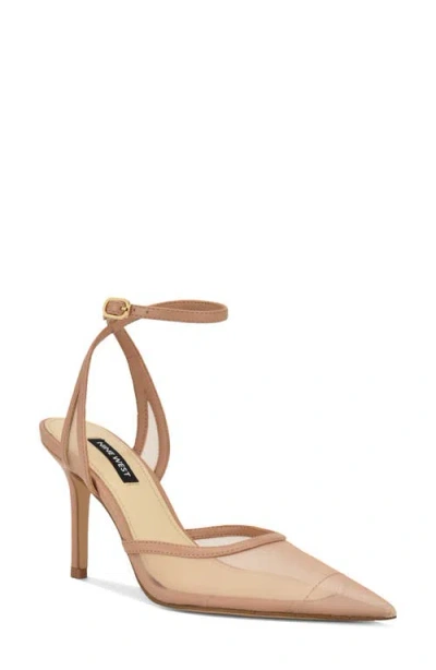 Nine West Gullia Ankle Strap Pump In Brown