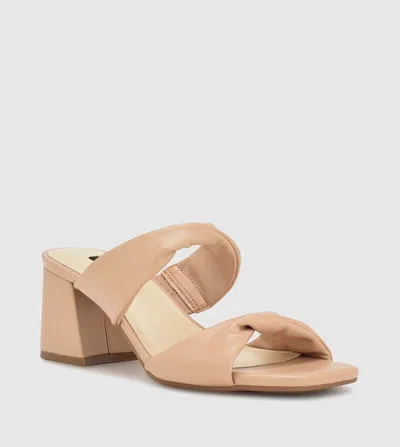 Nine West Women's Gunie Block Heel Sandal In Warm Blush
