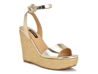 Nine West Hanlow Wedge Sandal In Silver