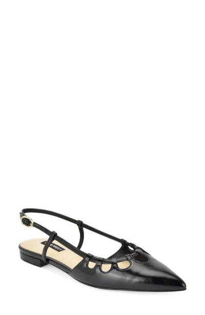 Nine West Harra Pointed Toe Flat In Black