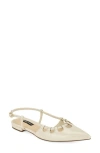 Nine West Harra Pointed Toe Flat In Neutral