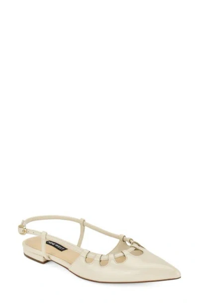 Nine West Harra Pointed Toe Flat In Neutral