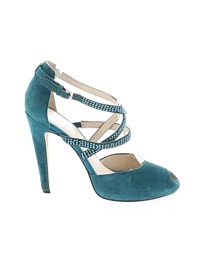 Pre-owned Nine West Heels In Teal