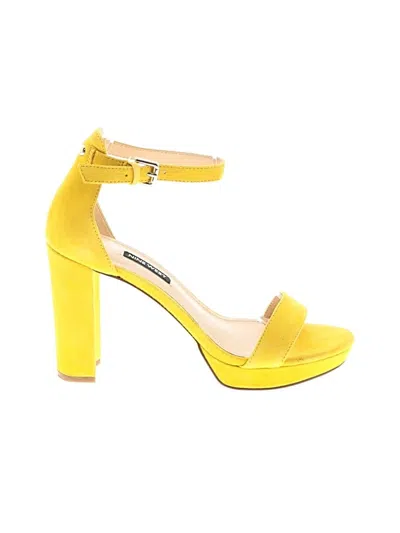 Pre-owned Nine West Heels In Yellow