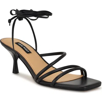 Nine West Hendy Ankle Wrap Sandal In Black