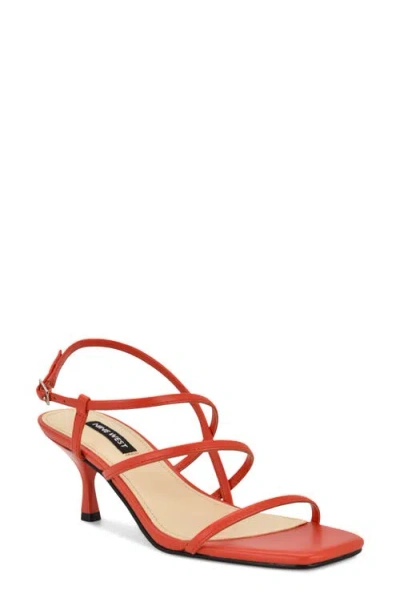 Nine West Hindy Slingback Kitten Heel Sandal In Red