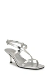 Nine West Hinell Kitten Heel Sandal In Silver