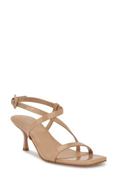Nine West Hinell Kitten Heel Sandal In Warm Buff