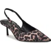 Nine West Hunny Slingback Pointed Toe Pump In Animal Print