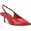 Nine West Hunny Slingback Pointed Toe Pump In Red