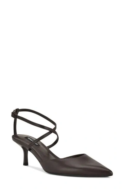 Nine West Idorna Ankle Strap Pump In Brown