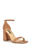 Nine West Ilea Patent Ankle Strap Sandal In Dark Brown 200