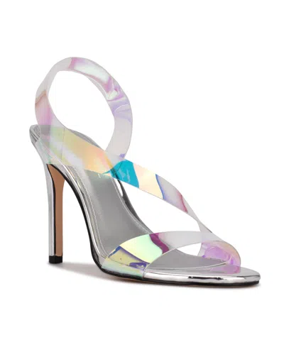 Nine West Ilene Almond Toe Dress Sandals In Light Blue