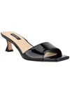Nine West Indra 3 Womens Slip On Kitten Heel Slide Sandals In Multi