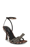 Shop Nine West Ivid Ankle Strap Sandal In Black Leopard