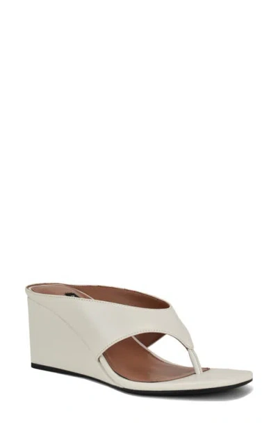Nine West Jadde Wedge Flip Flop In Neutral