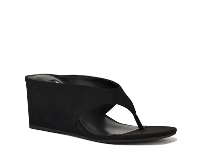 Nine West Jadde Wedge Sandal In Black