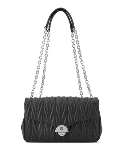 Nine West Jaslee Convertible Chain Flap Crossbody Bag In Black
