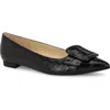 Nine West Jesike Pointed Toe Flat In Black 1