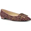 Nine West Jesike Pointed Toe Flat In Medium Pink 660