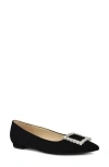 Nine West Wnjesikes2 Womens Rhinestone Manmade Ballet Flats In Black
