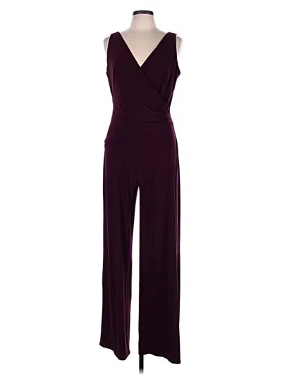 Pre-owned Nine West Jumpsuit In Burgundy