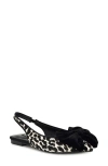 Nine West Junnie Genuine Calf Hair Pointed Toe Flat In Black