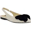 Nine West Junnie Pointed Toe Slingback Flat In Ivory