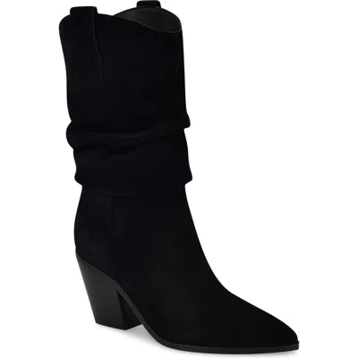 Nine West Kadon Pointed Toe Slouch Bootie In Black