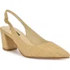 Nine West Kamsee Slingback Pointed Toe Pump In Light Natural