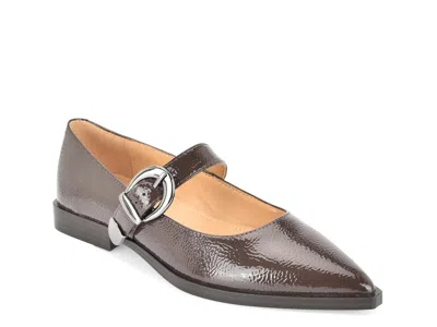 Nine West Katrel Mary Jane Flat In Brown