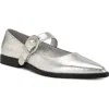 Nine West Katrel Mary Jane Flat In Silver