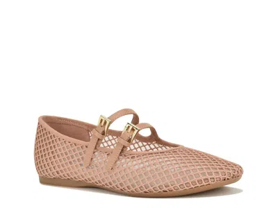 Nine West Keira Mary Jane Flat In Neutral