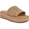 Nine West Keller Platform Slide Sandal In Platino